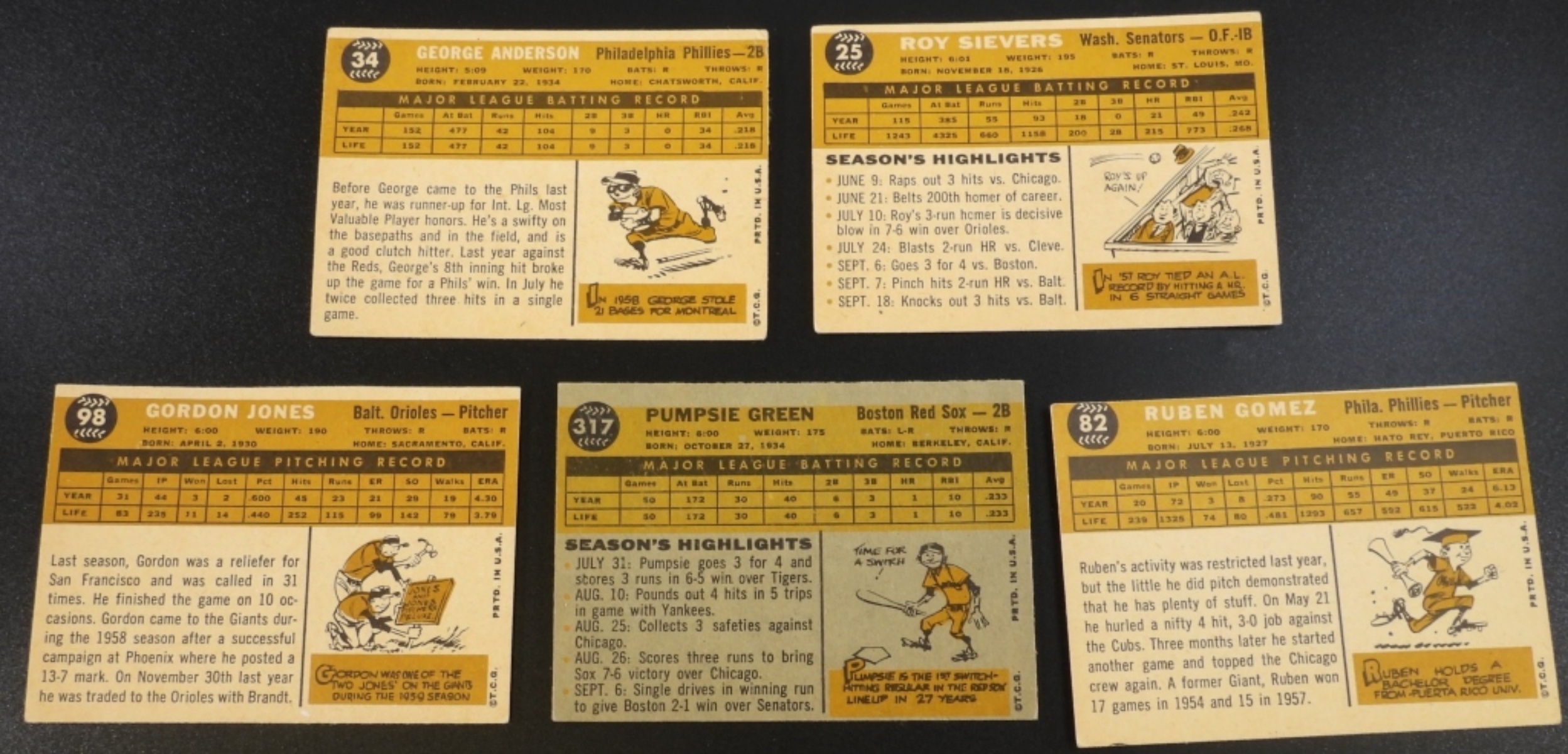 1960s Baseball Cards Lot