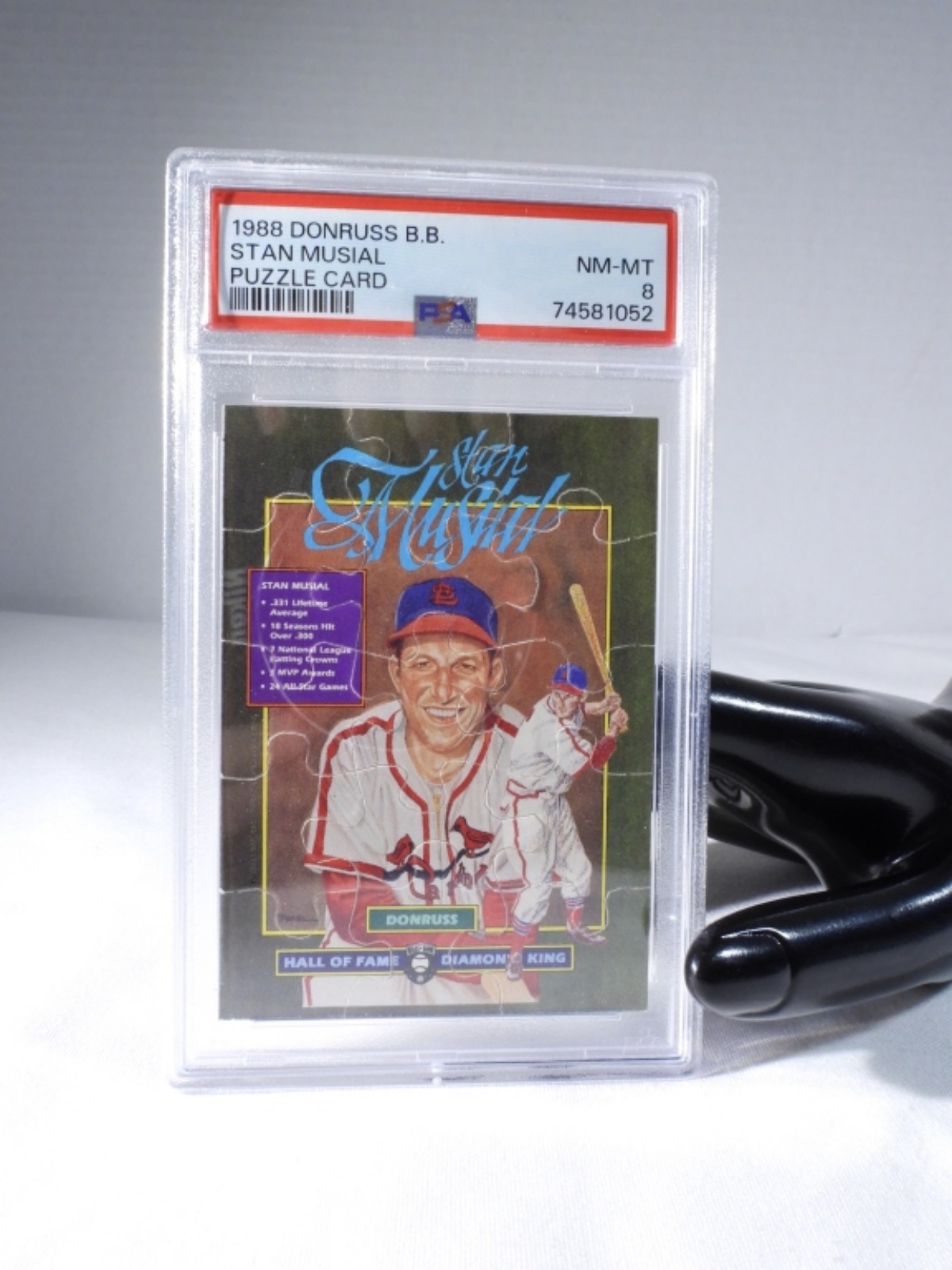 PSA NM-MT 8, 1988 Donruss Stan Musial Puzzle Card