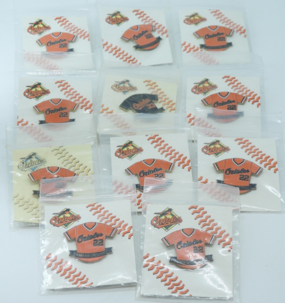 Baltimore Orioles Retired Number Pins, Set of 11