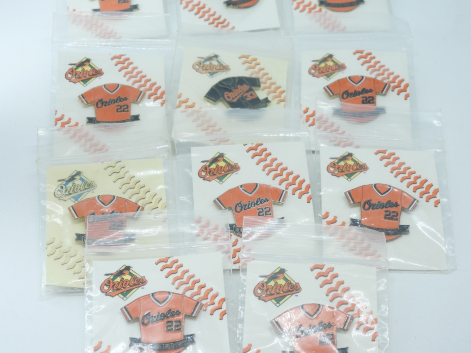 Baltimore Orioles Retired Number Pins, Set of 11