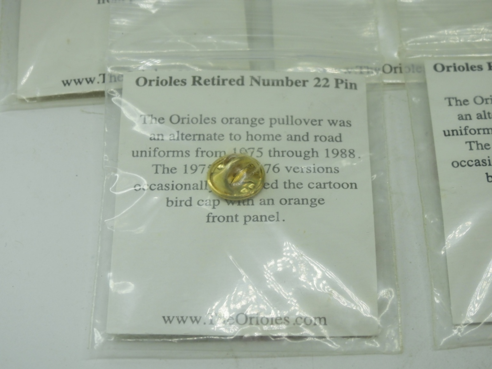Baltimore Orioles Retired Number Pins, Set of 11