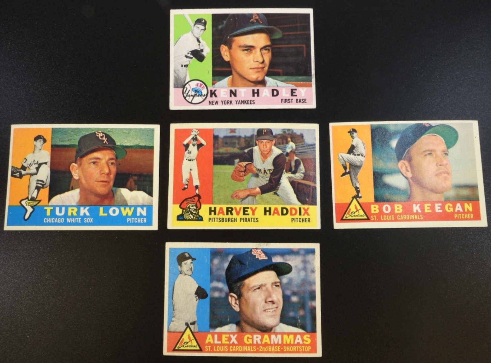 1960s Baseball Cards Lot of 5 Topps Vintage
