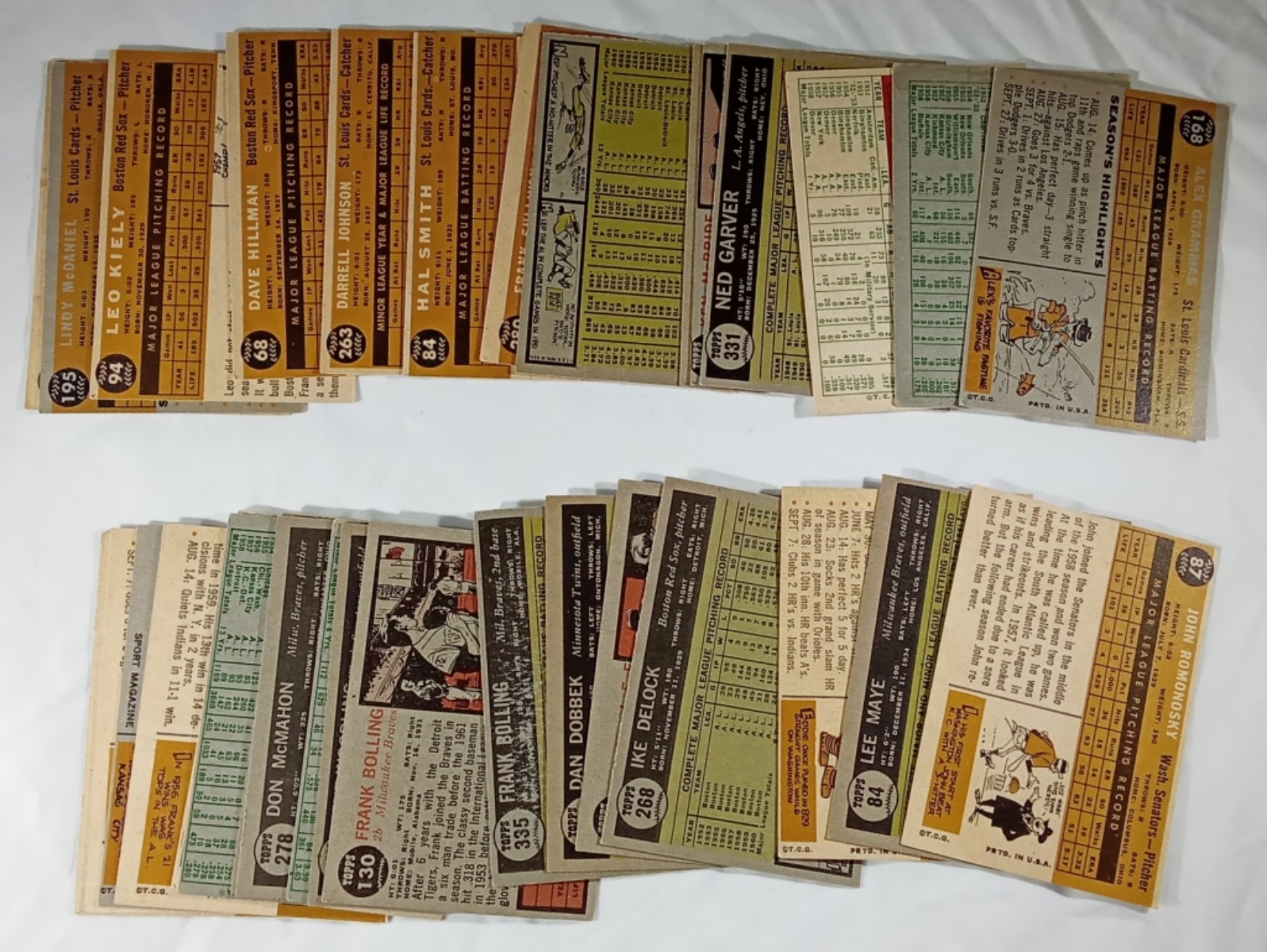 50s- 60s Topps Baseball Card Lot, 30+ Cards