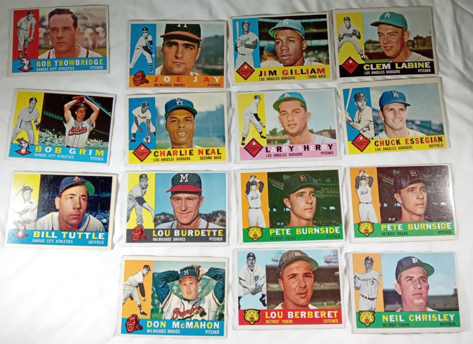 1960 Topps Baseball Card Lot of 15