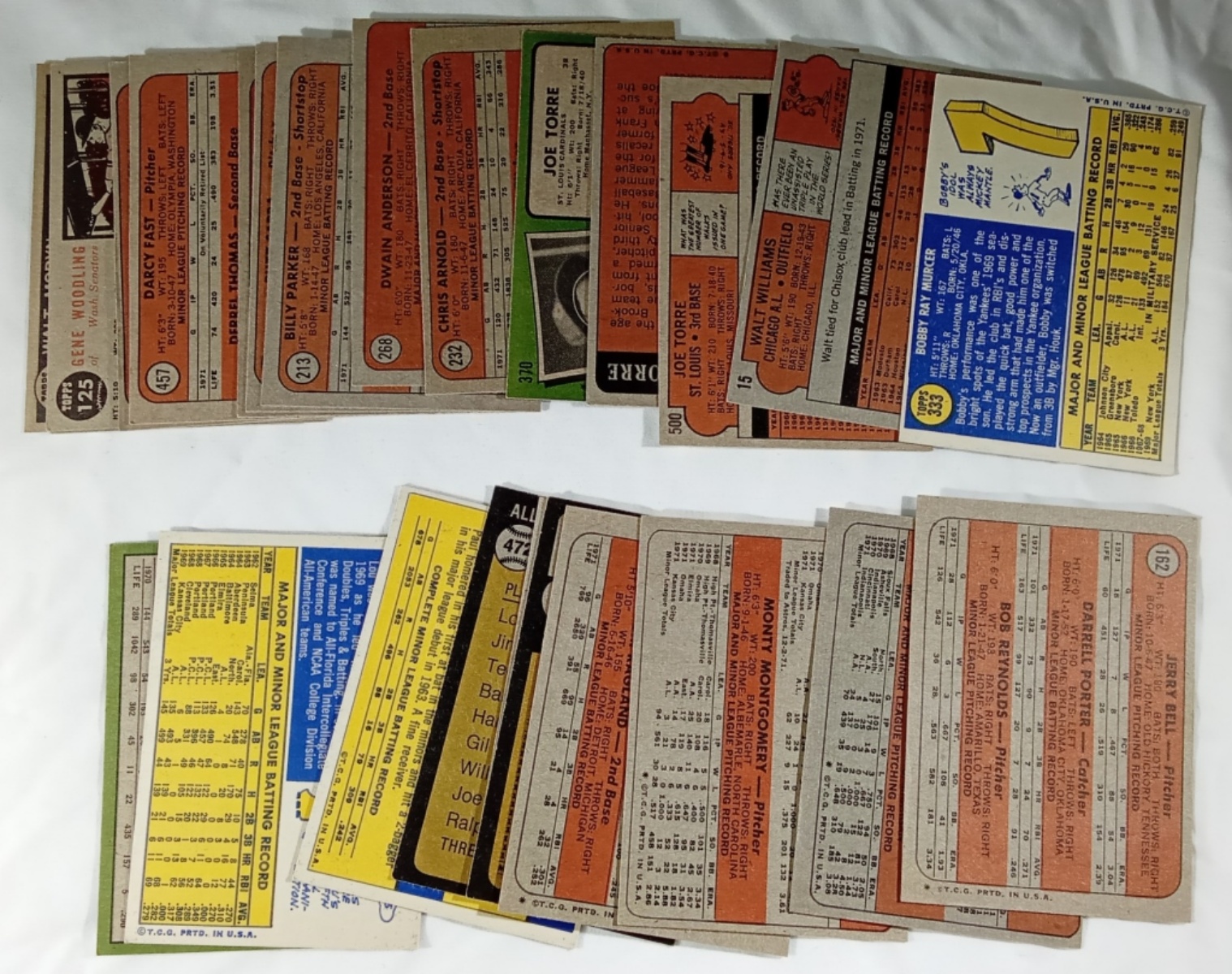 1960s-70s Baseball Card Lot, 25 Raw Cards