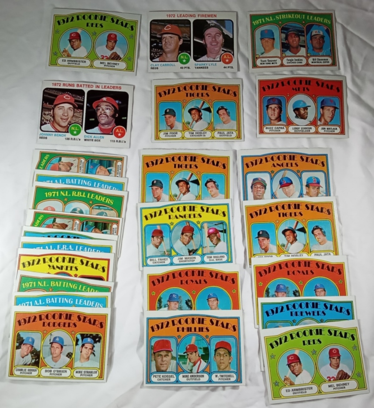 1970s Topps Baseball Card Lot, 25 Cards