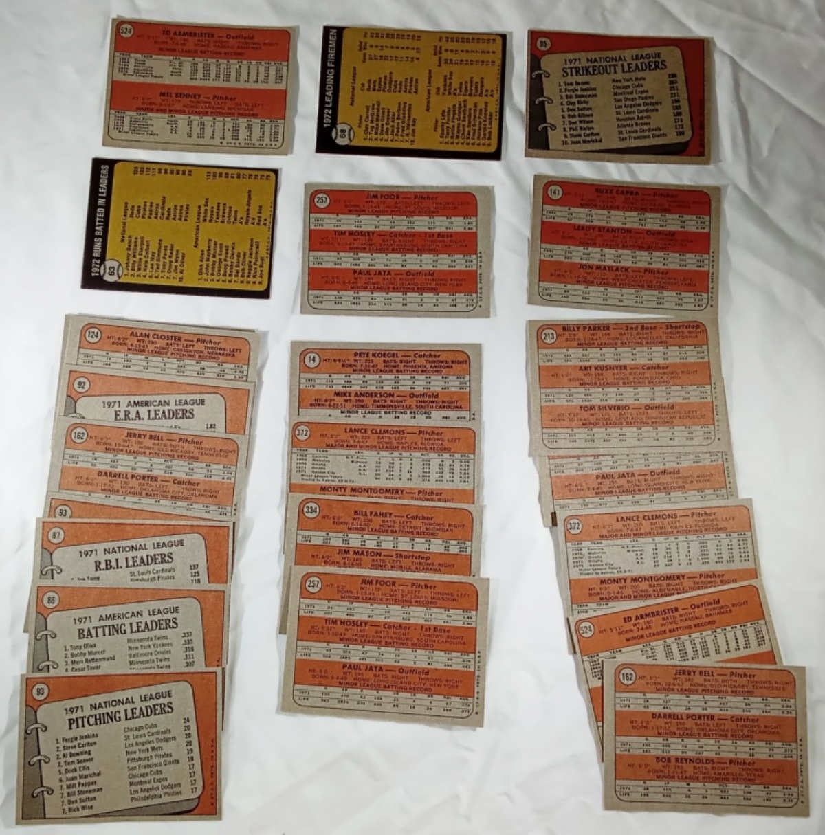 1970s Topps Baseball Card Lot, 25 Cards