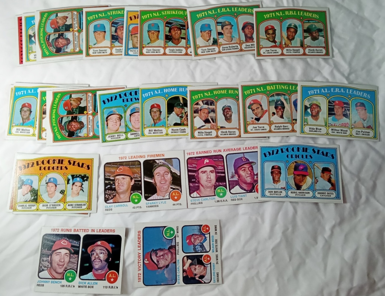 1970s Topps Baseball Leaders Card Lot, 25