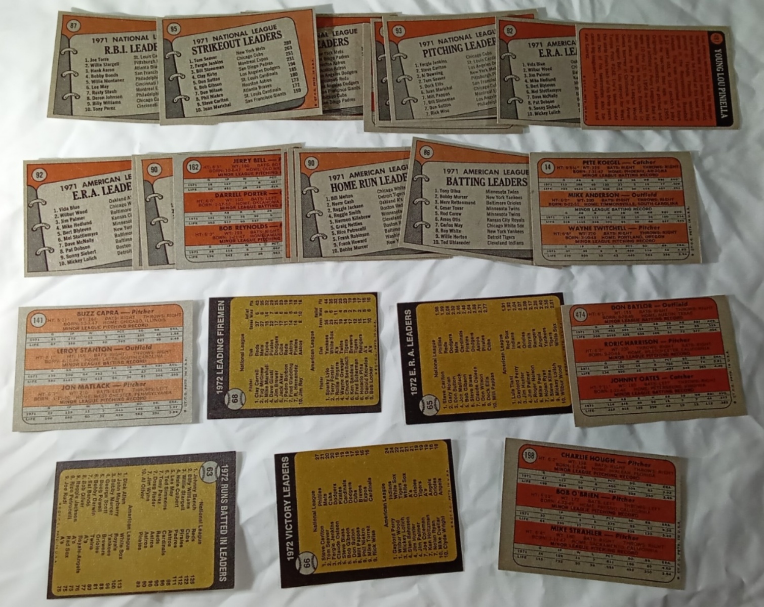 1970s Topps Baseball Leaders Card Lot, 25