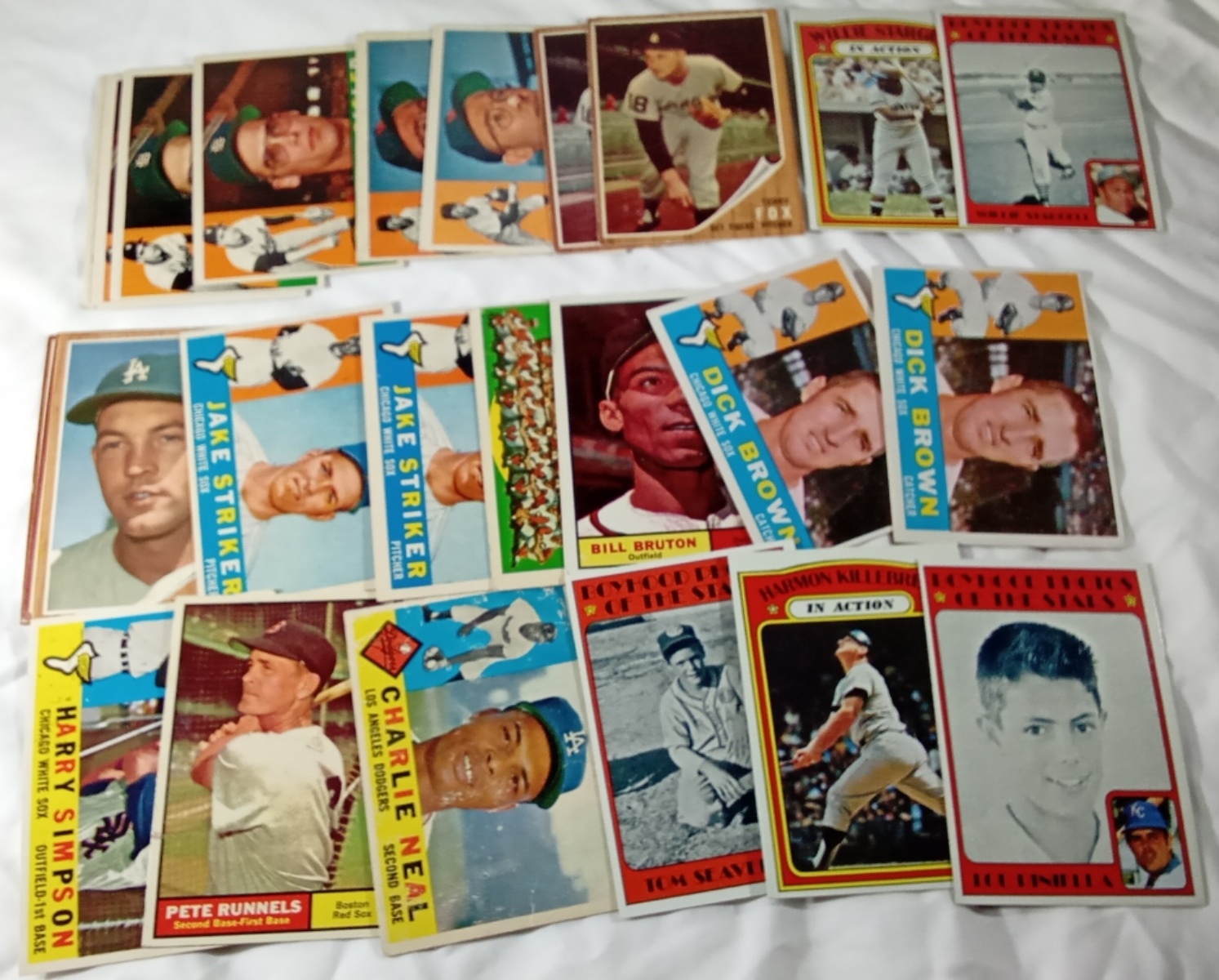 1960-72 Topps Baseball Card Lot (25), Raw