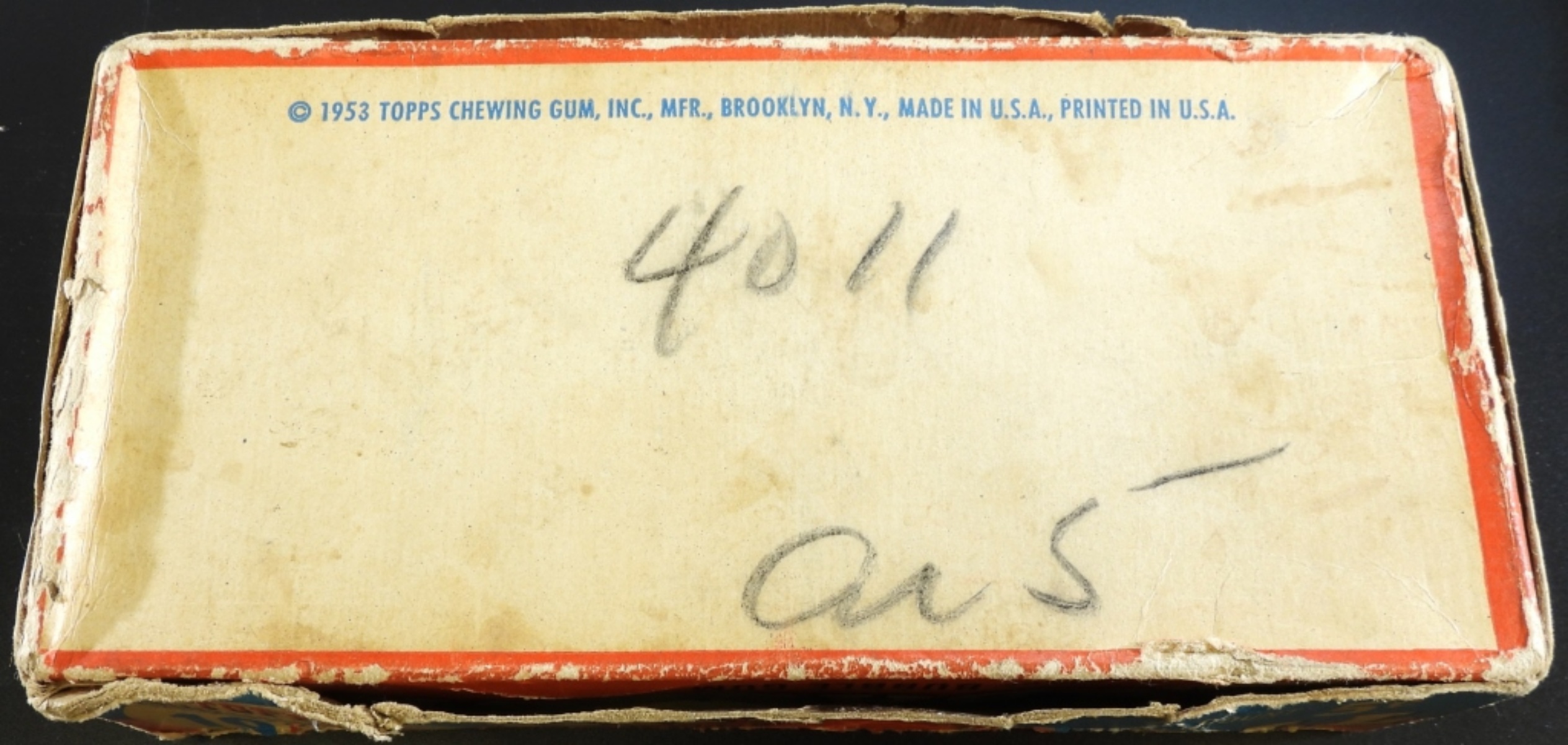 1953 Topps Baseball Card Box Empty