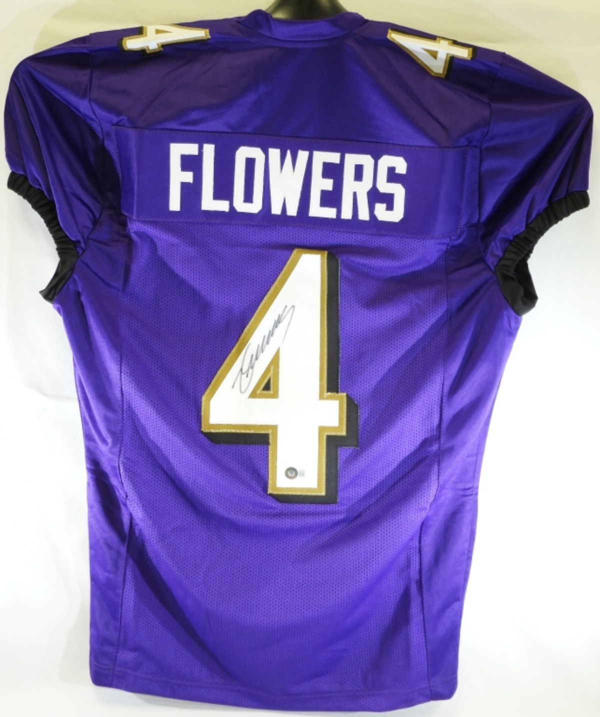 Zay Flowers Signed Ravens Jersey #4 Beckett