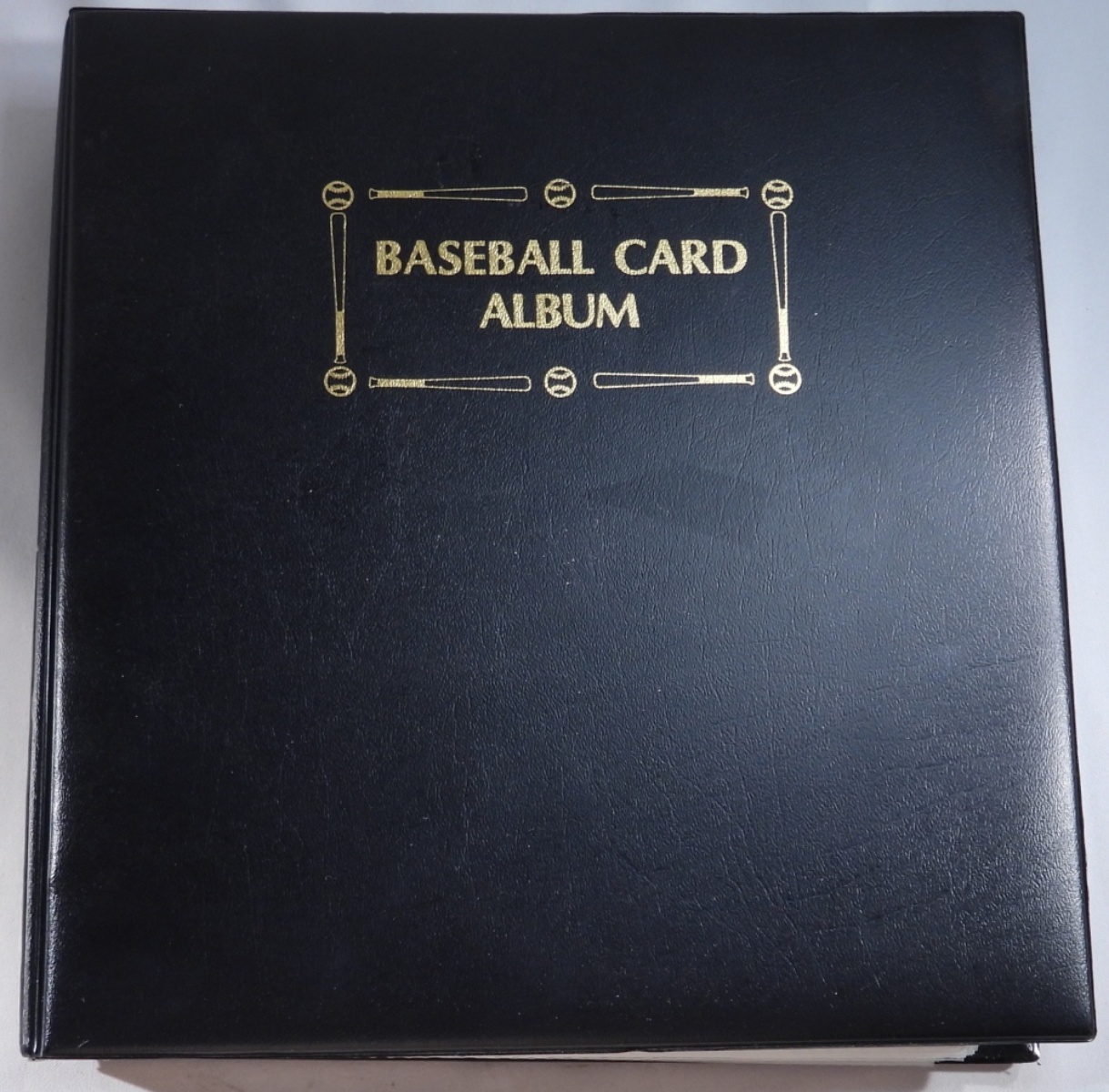 Vintage Baseball Card Album, Black Binder