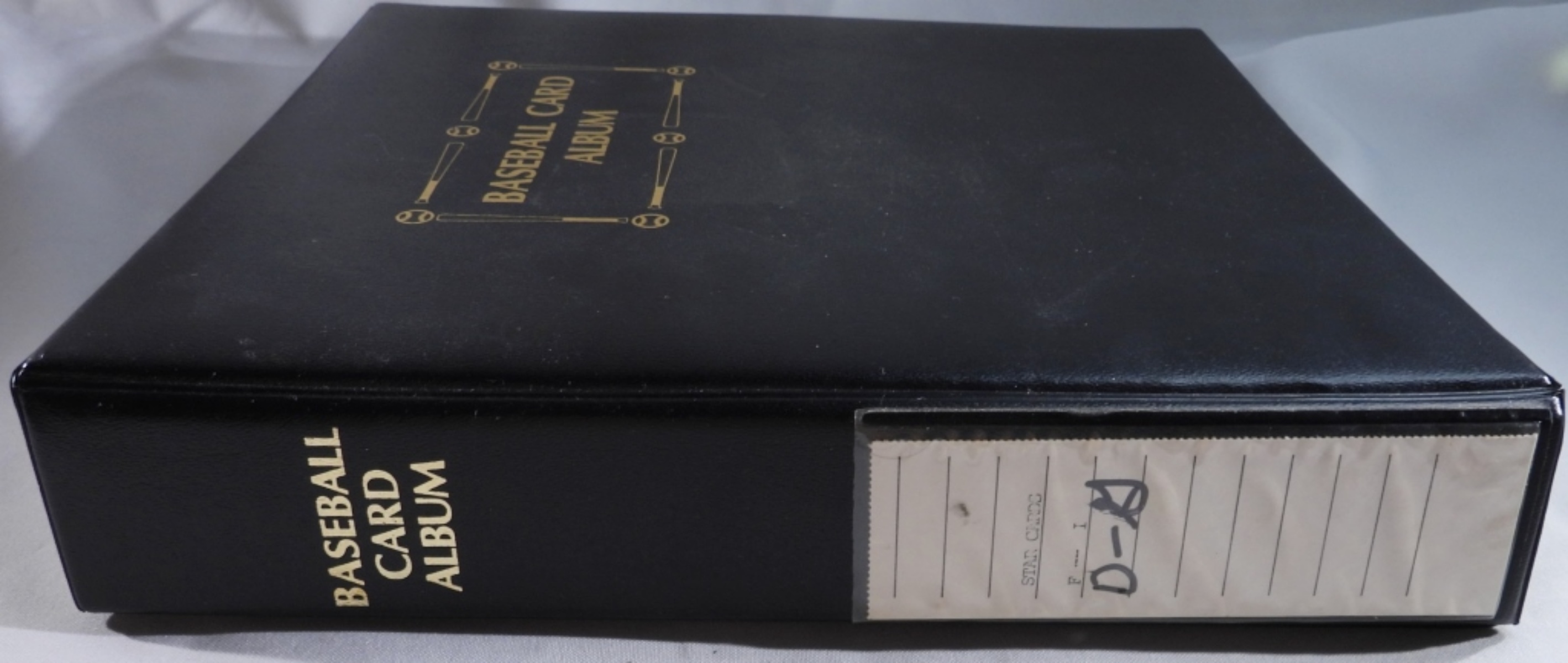 Vintage Baseball Card Album, Black Binder