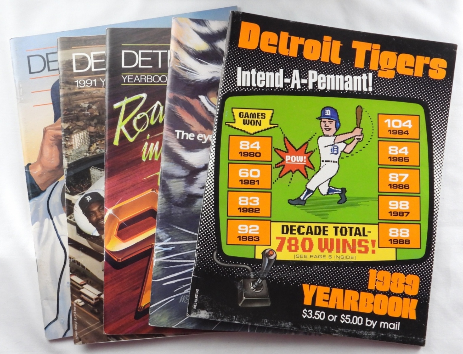 Detroit Tigers Yearbooks 1988-1992
