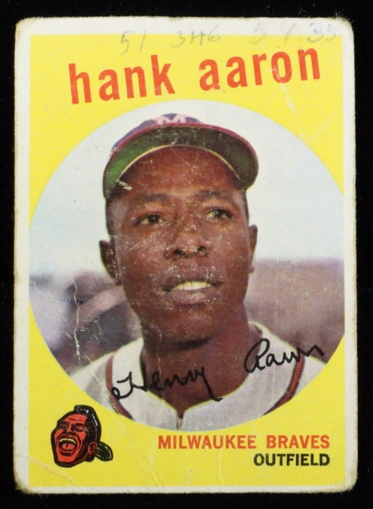 1959 Hank Aaron #380 TOPPS Card