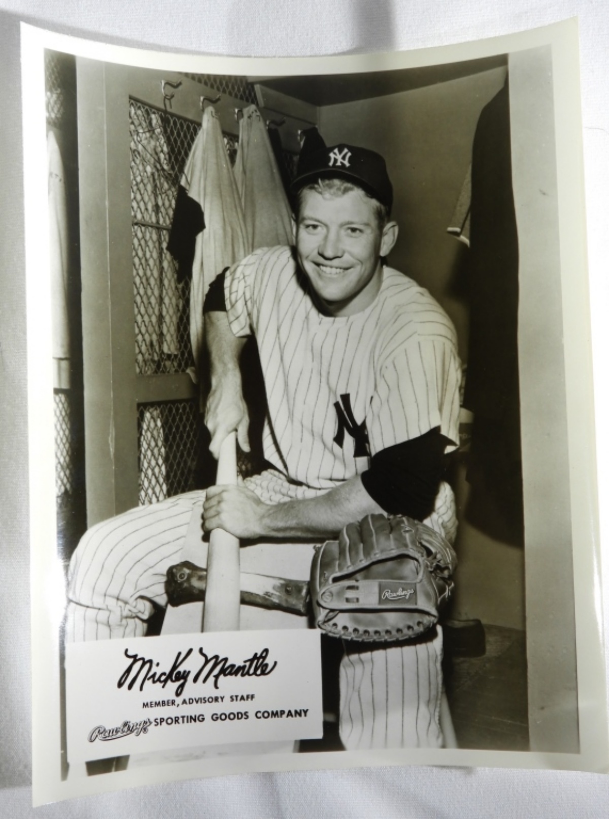 Mickey Mantle Staff Photo 8X10 Rawlings