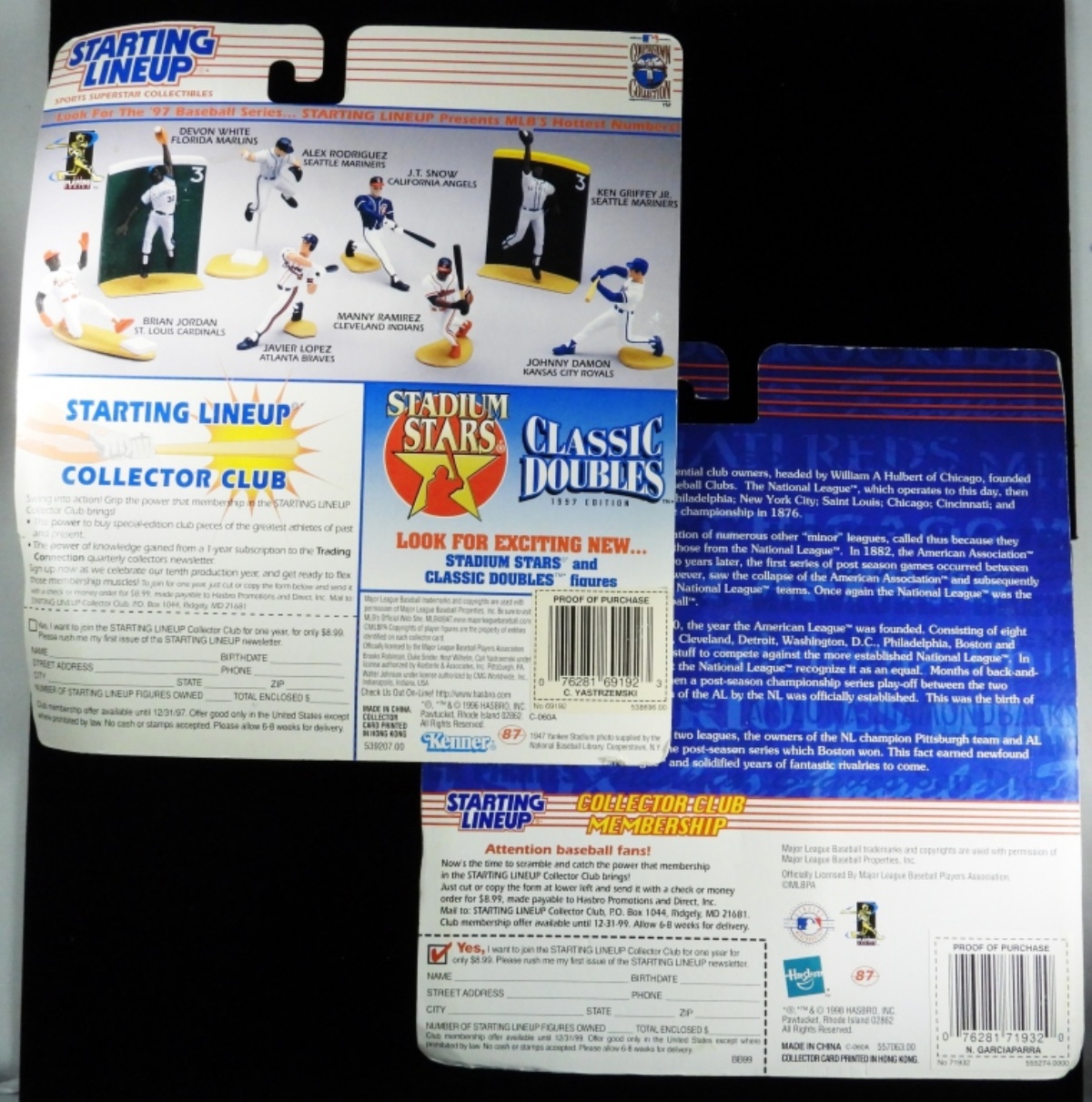 (2) Starting Lineup Superstar Collectibles G-VG