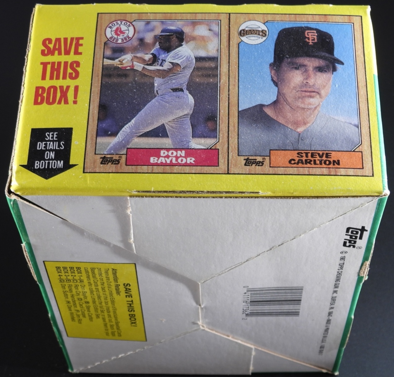 1987 Topps Baseball Bubble Gum Box, 36ct