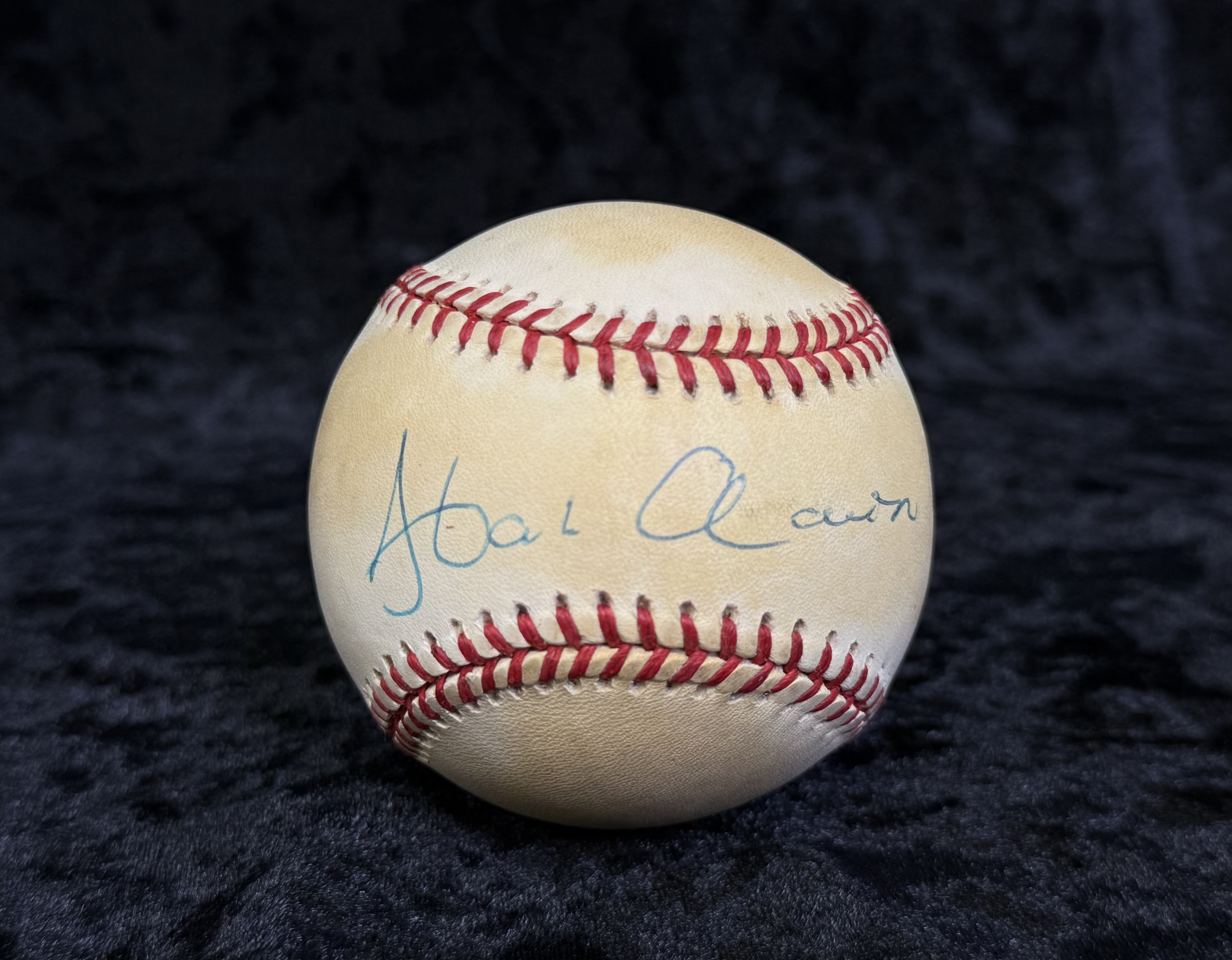 Hank Aaron Signed Jackie Robinson 50th Years