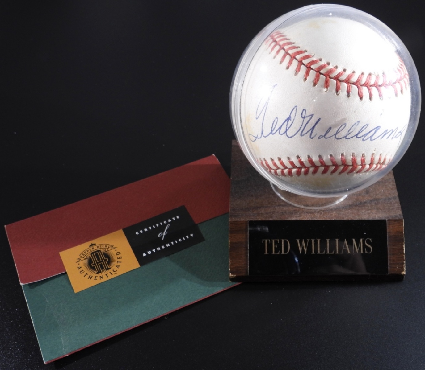 Ted Williams Signed Baseball Upper Deck COA