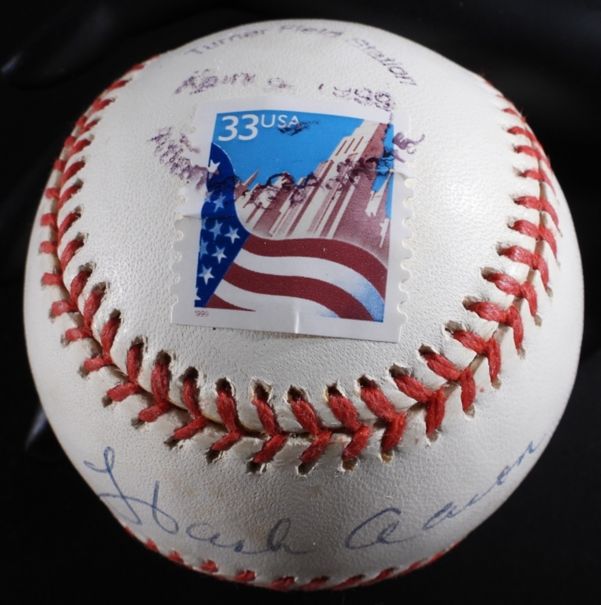 Hank Aaron Signed Baseball 25th Anniversary Ltd
