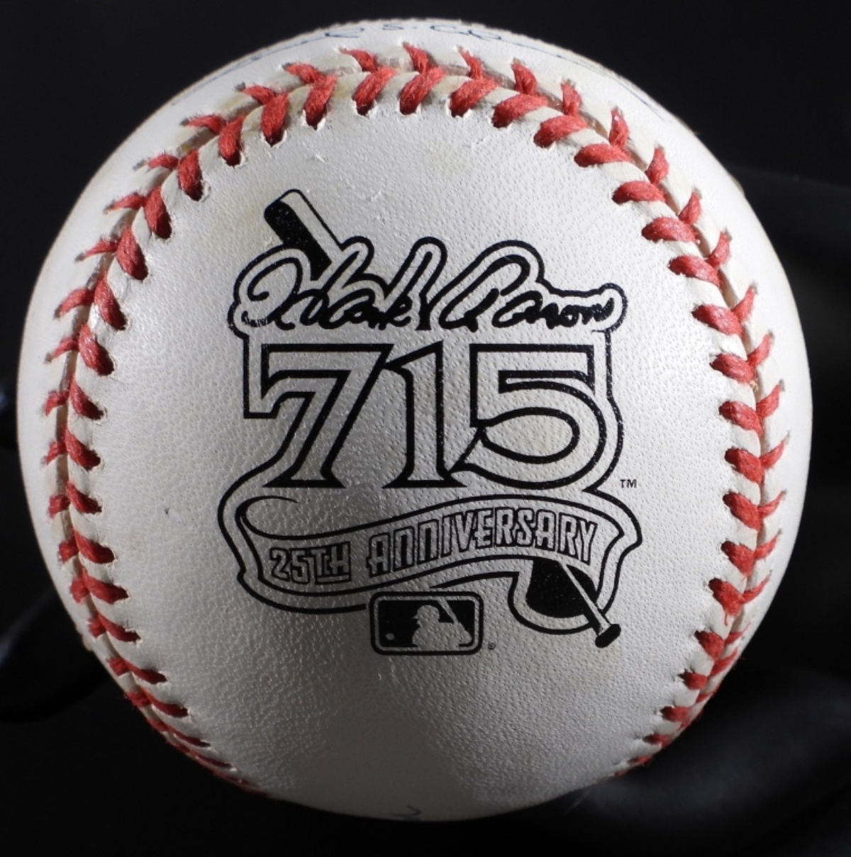 Hank Aaron Signed Baseball 25th Anniversary Ltd