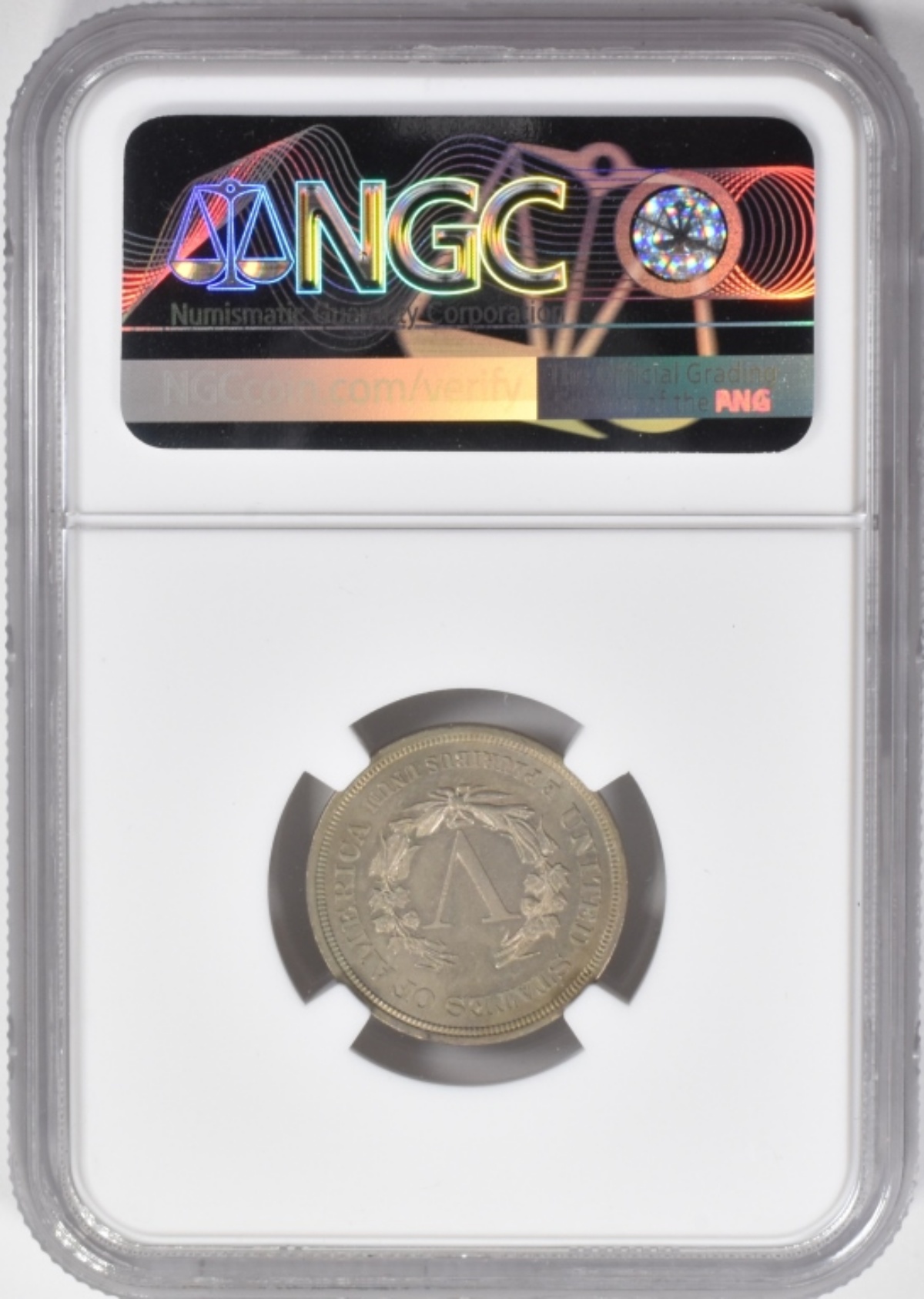 1883 No Cents V Nickel Unc Cleaned NGC