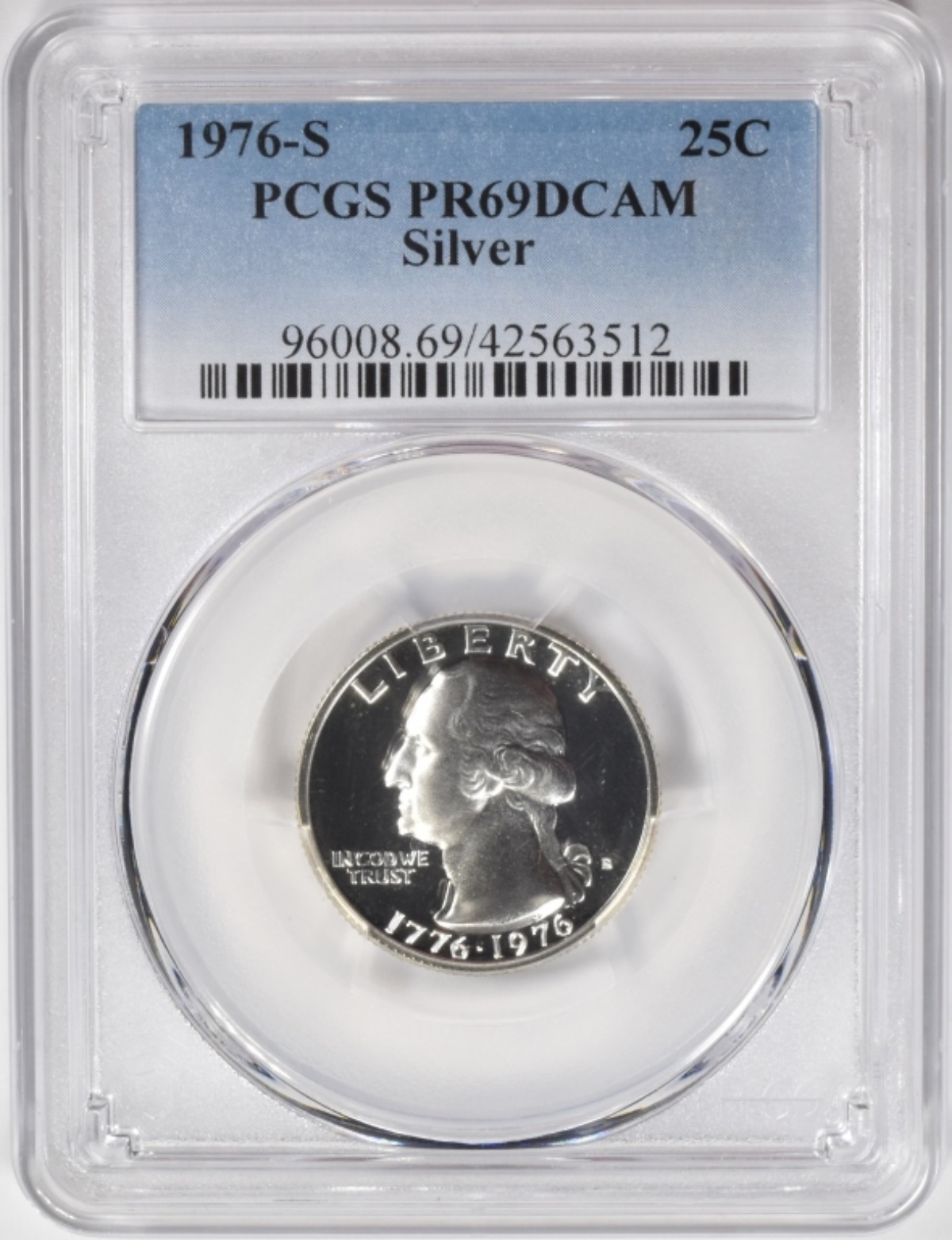 1976-S Washington Silver Quarter PR69DCAM PCGS