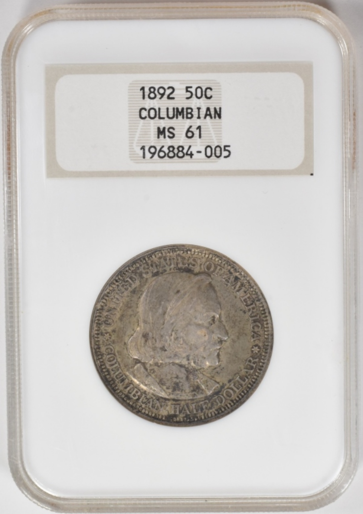 1892 Columbian Expo Half Dollar MS61 NGC