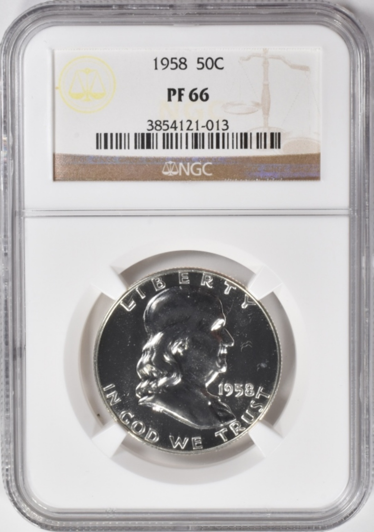 1958 Franklin Half Dollar PF66 NGC