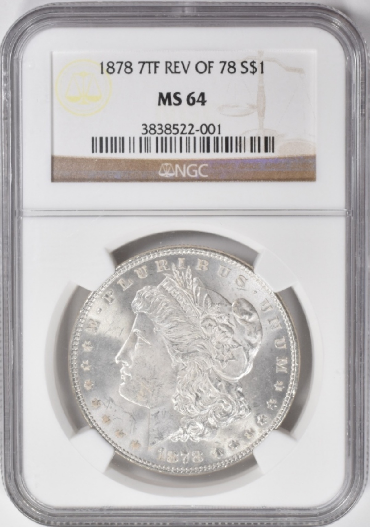 1878 7TF Rev of 78 Morgan Dollar MS64 NGC