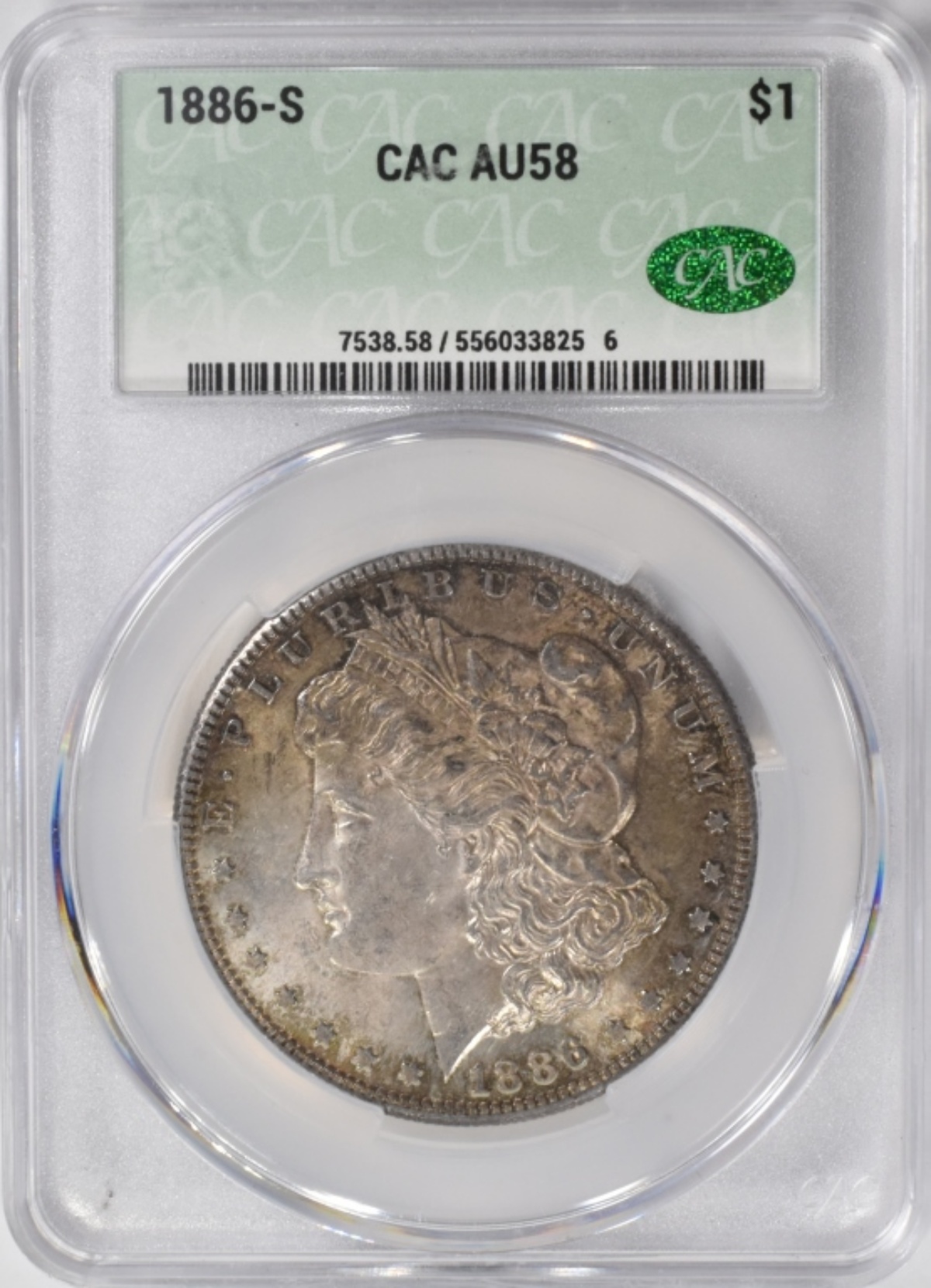 1886-S Morgan Dollar AU58 CAC