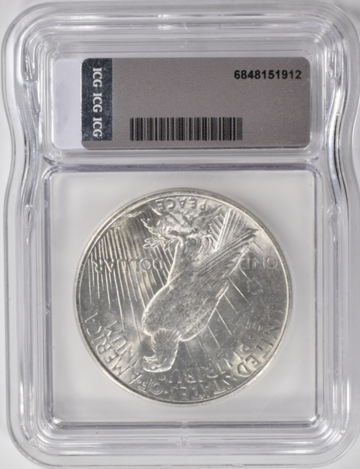 1922 Peace Dollar BU ICG