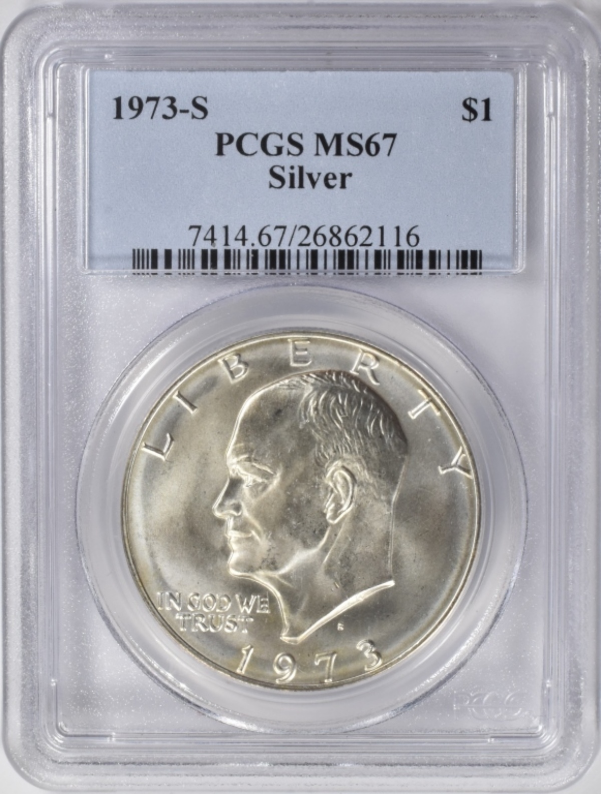 1973-S Silver Ike Dollar MS67 PCGS