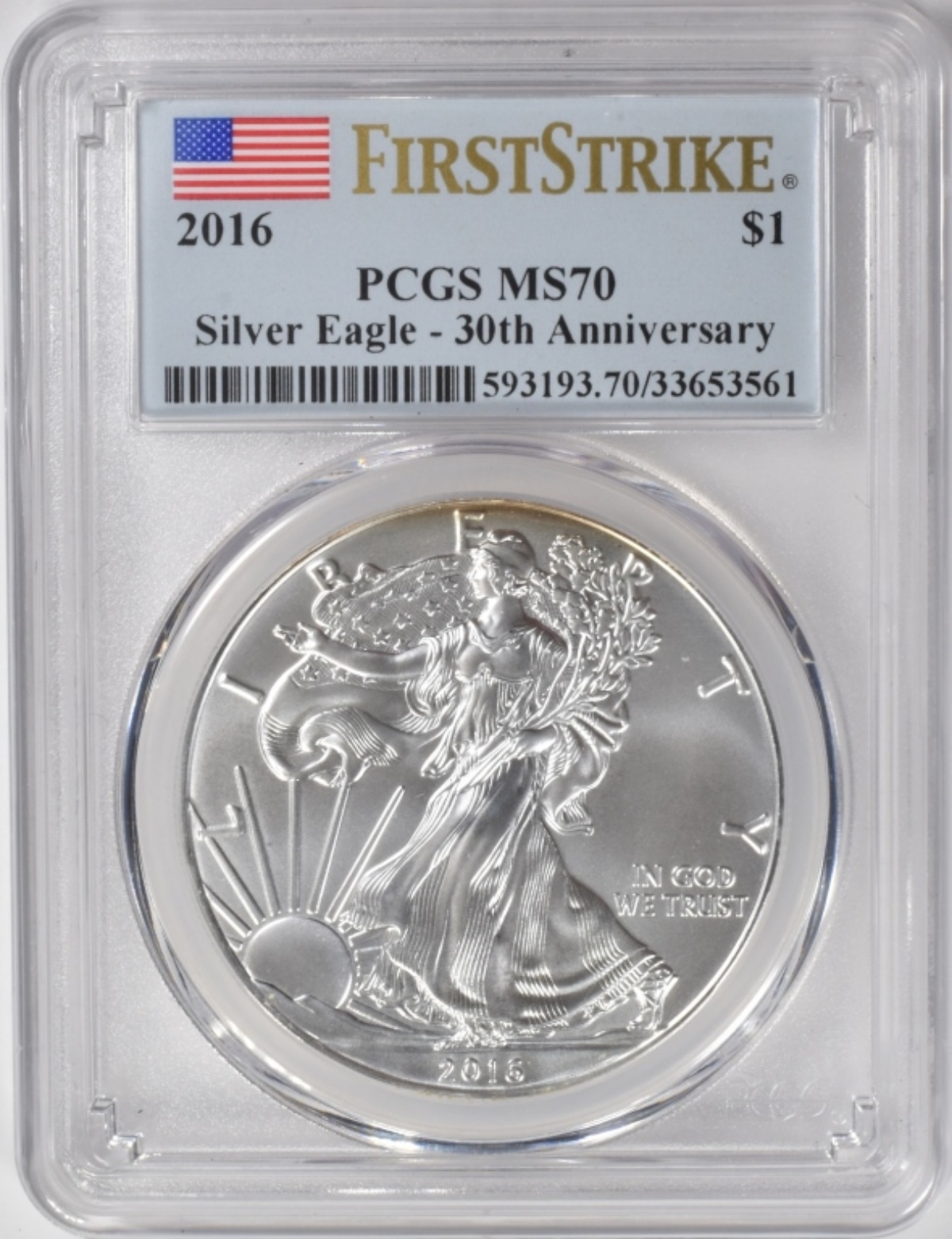 2016 Silver Eagle MS70 First Strike PCGS