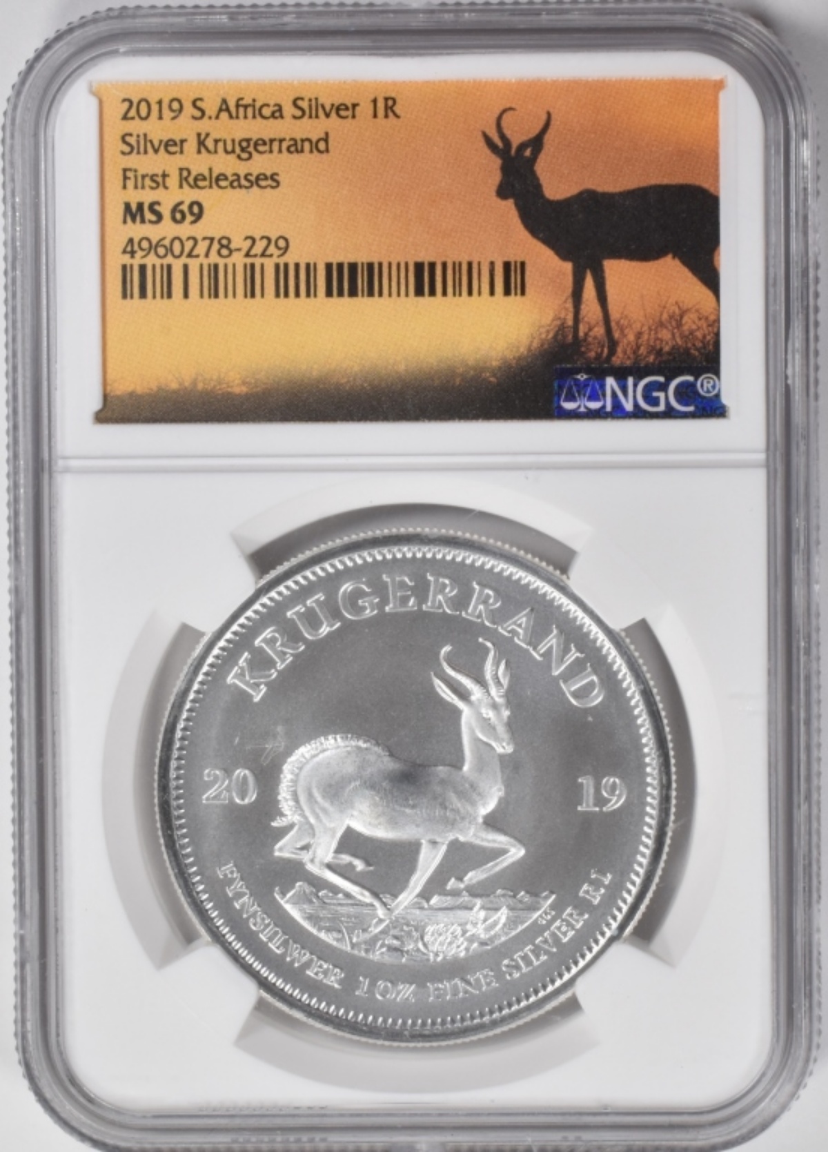 2019 1oz Silver Krugerrand MS69 NGC First Release