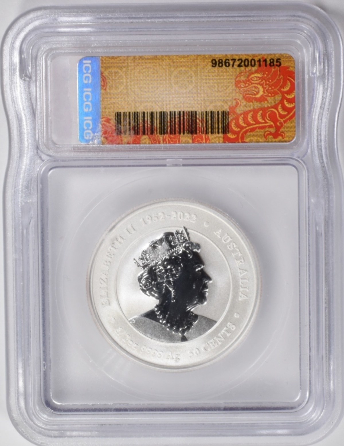 2024 1/2oz Silver Year of the Dragon MS70 ICG
