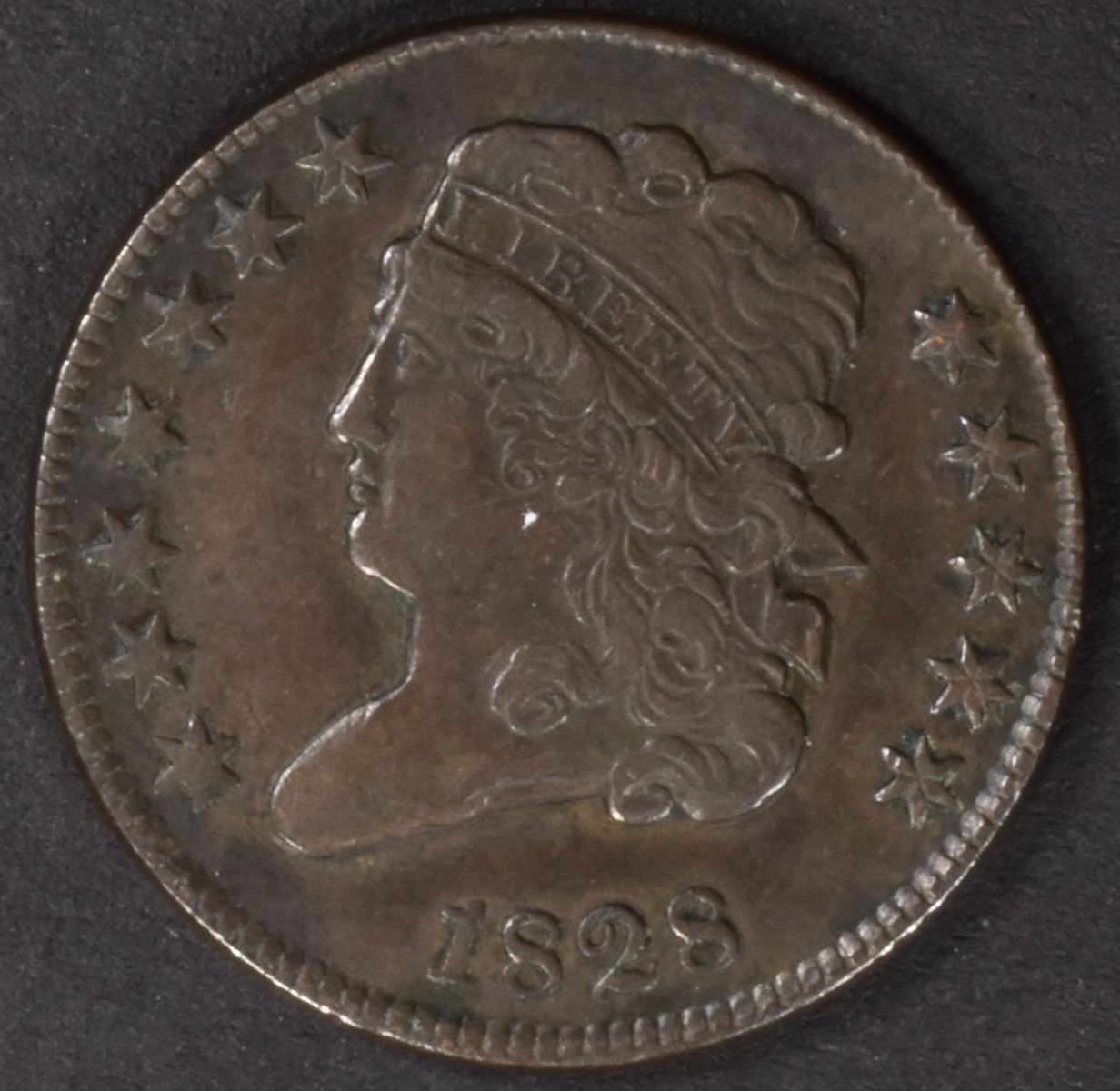 1828 Classic Head Half Cent 12 Stars