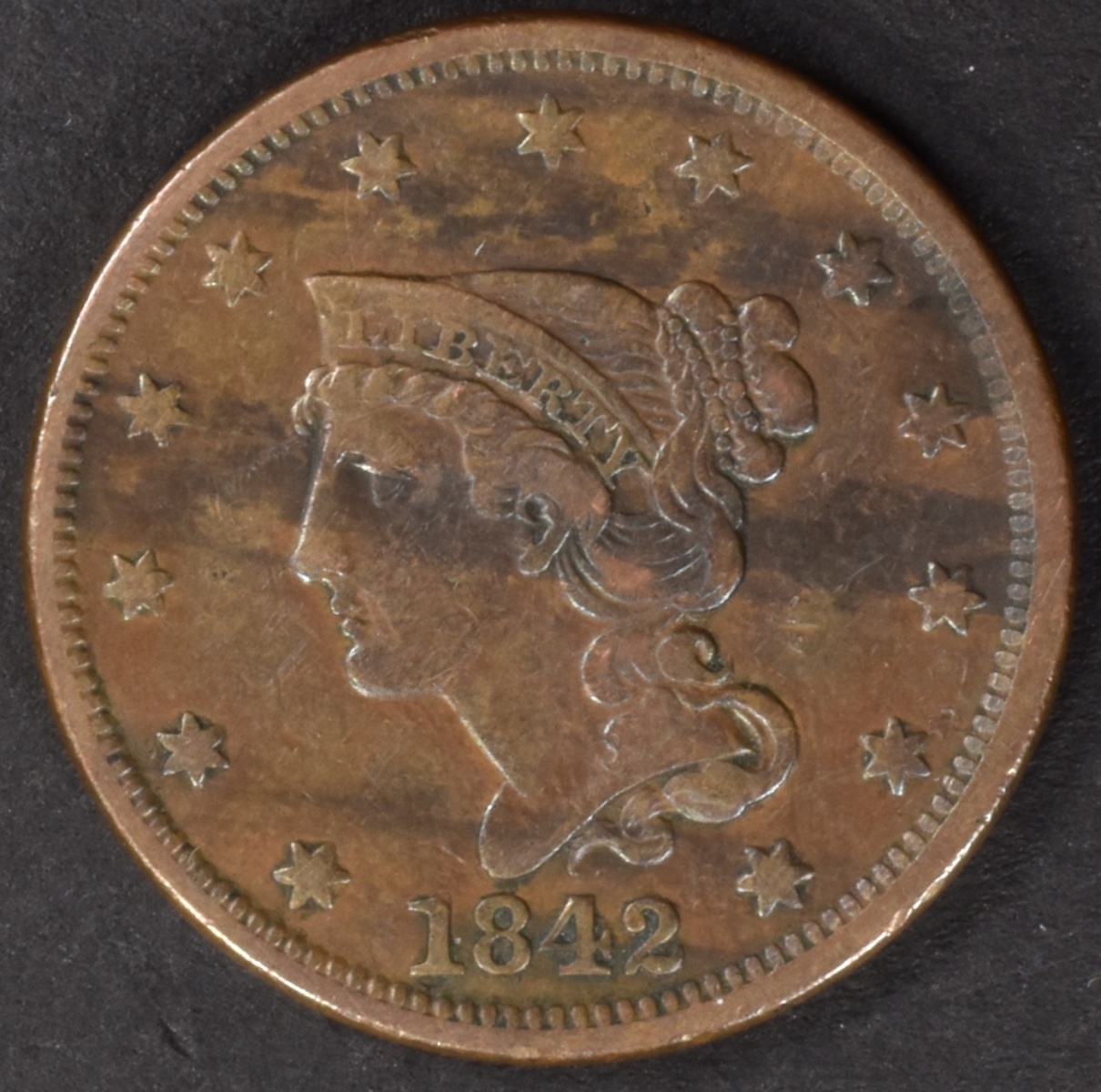 1842 Matron Head Large Date Large Cent