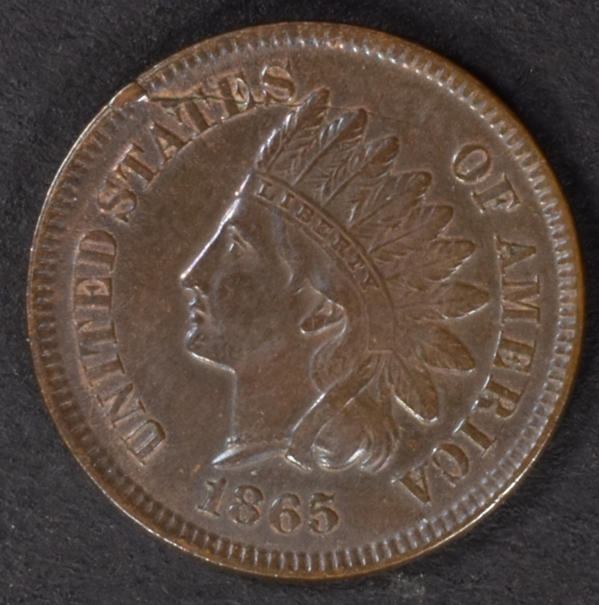 1865 Fancy 5 Indian Cent