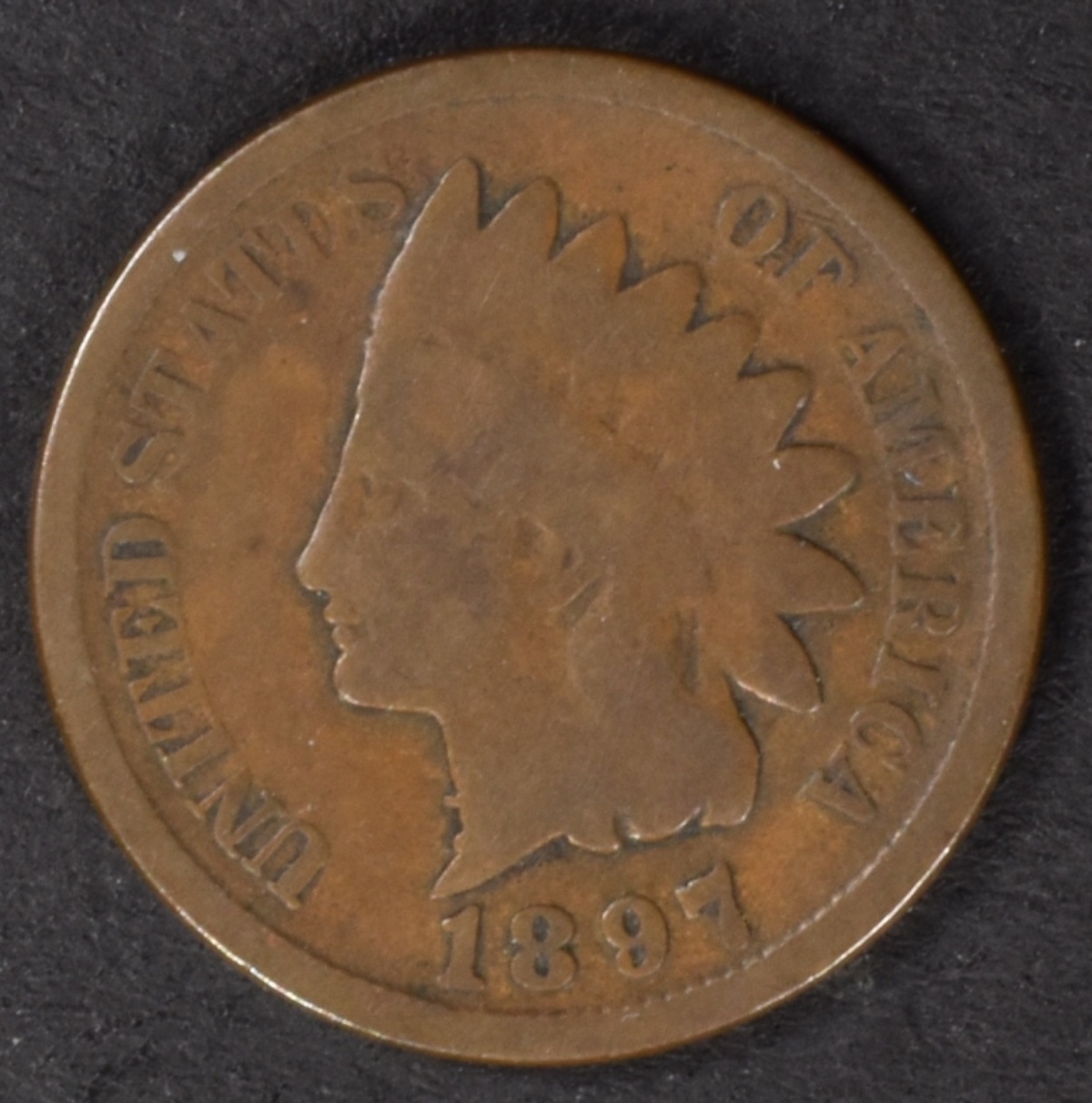1897 Indian Cent "1" in Neck