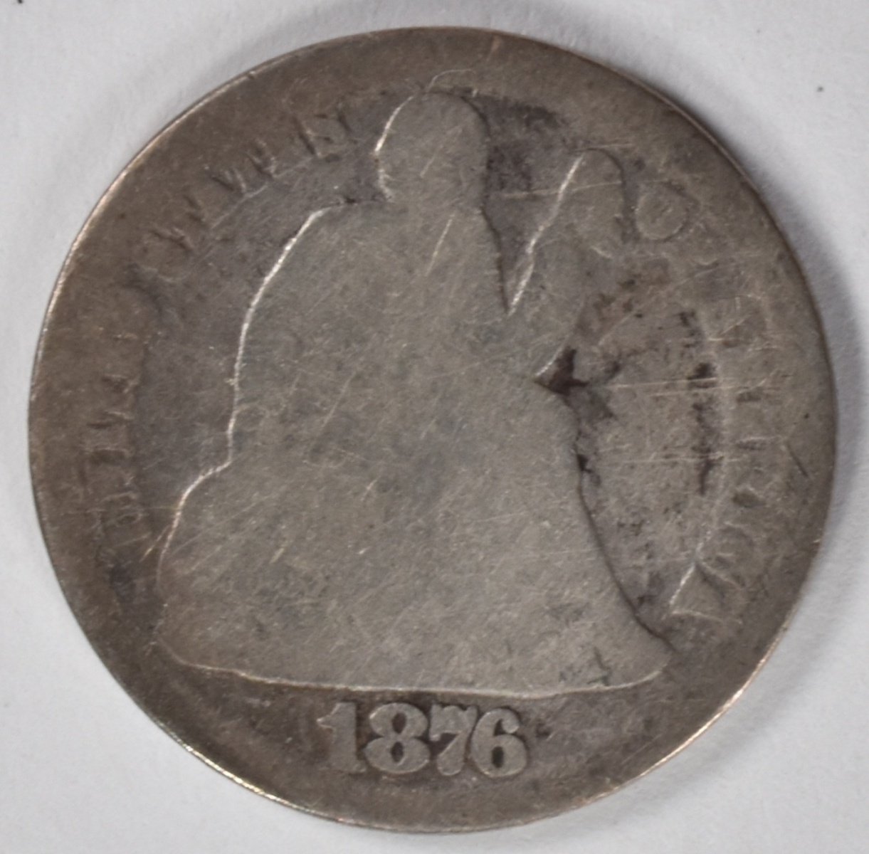 1876-CC Seated Dime