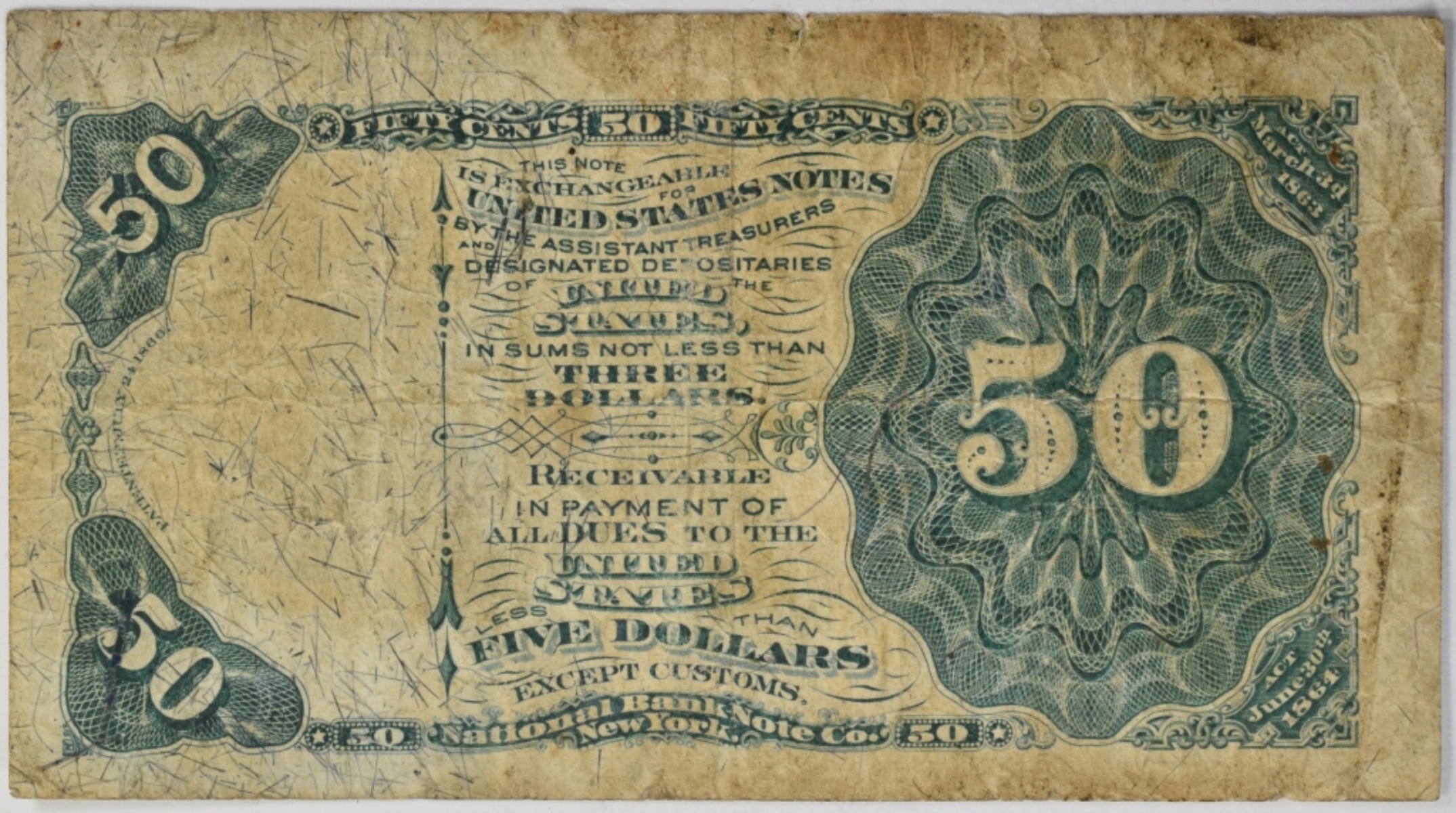 50 Cents Fractional Currency 4th Issue