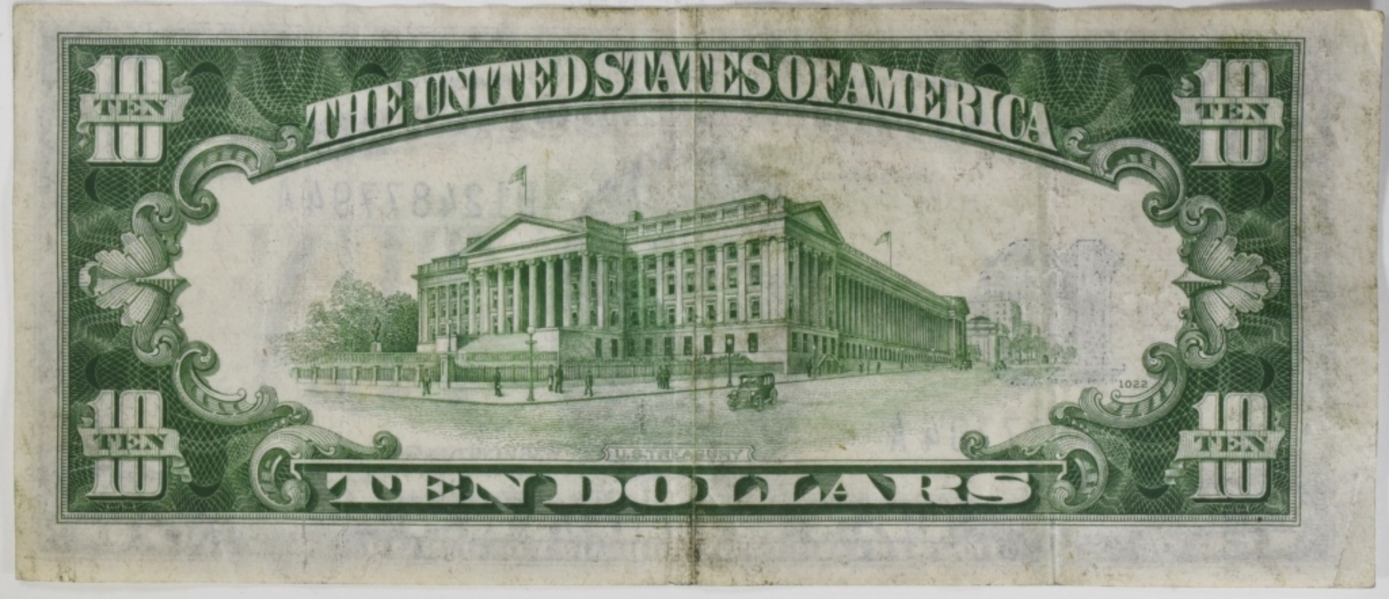 1934A$10 Silver Cert North Africe
