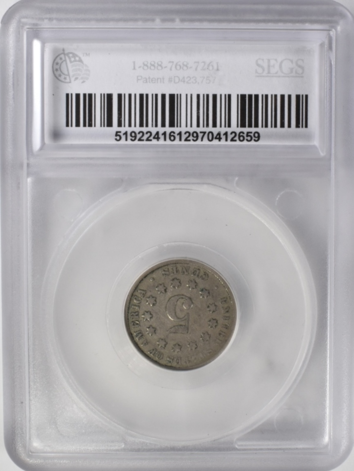 1870 Shield Nickel G6 DDO FS-102 SEGS