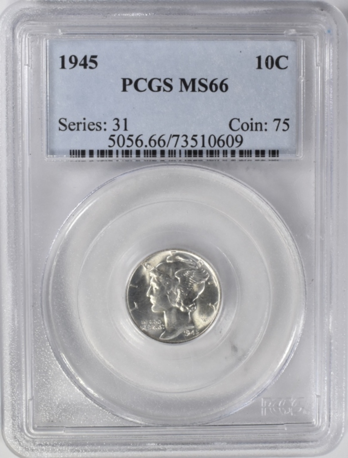 1945 Mercury Dime MS66 PCGS