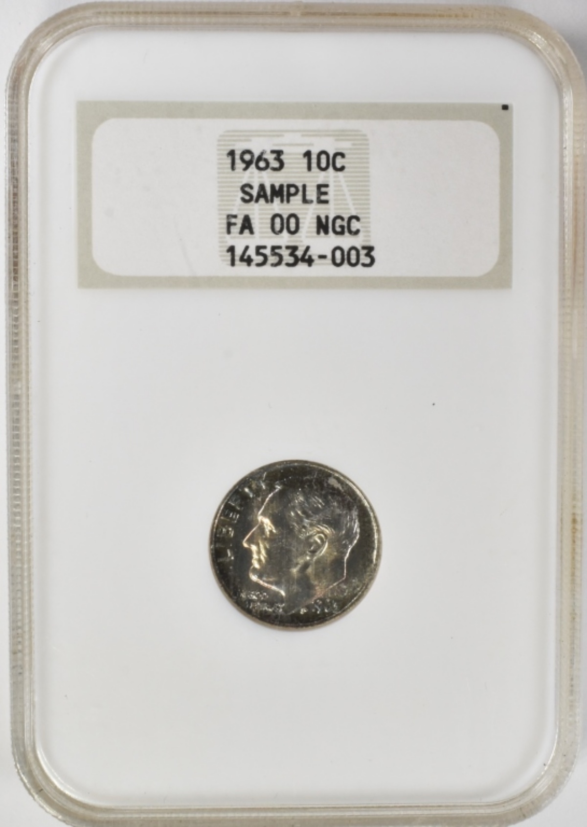 1963 Roosevelt Dime Sample FA 00 NGC