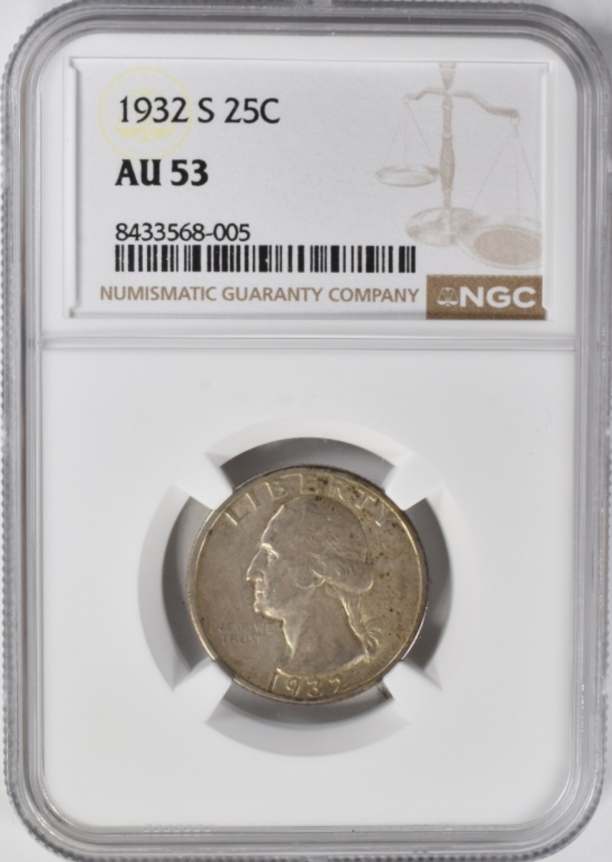 1932-S Washington Quarter AU53 NGC
