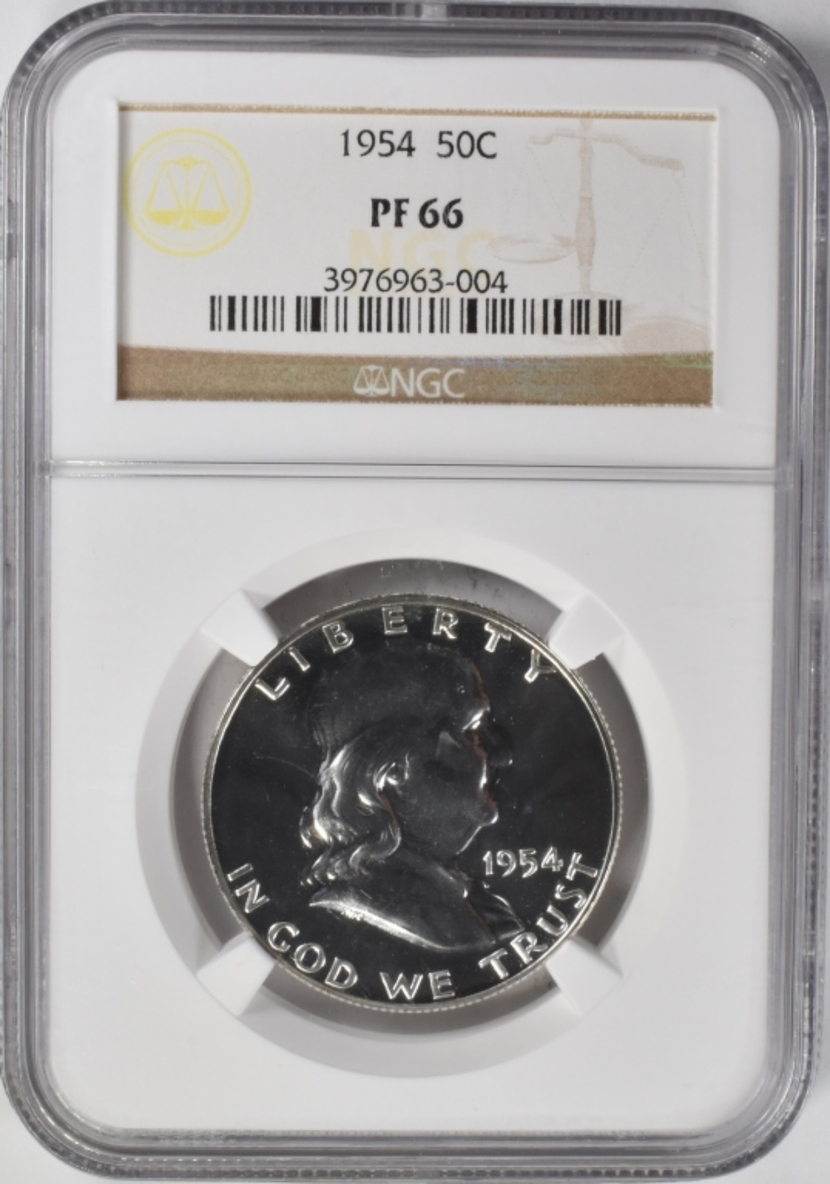 1954 Franklin Half Dollar PF66 NGC
